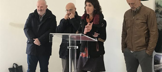 Inauguración de la acometida del agua para el Valle de Olaibar.